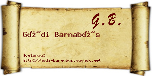 Gódi Barnabás névjegykártya